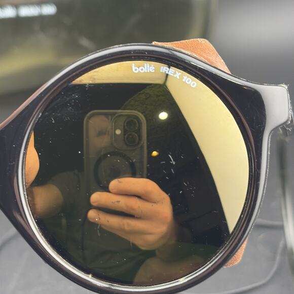 Retro 80s VTG Bolle Design FRC Round Glacier Sunglasses Nylon Frame / See Pic - Picture 3 of 12